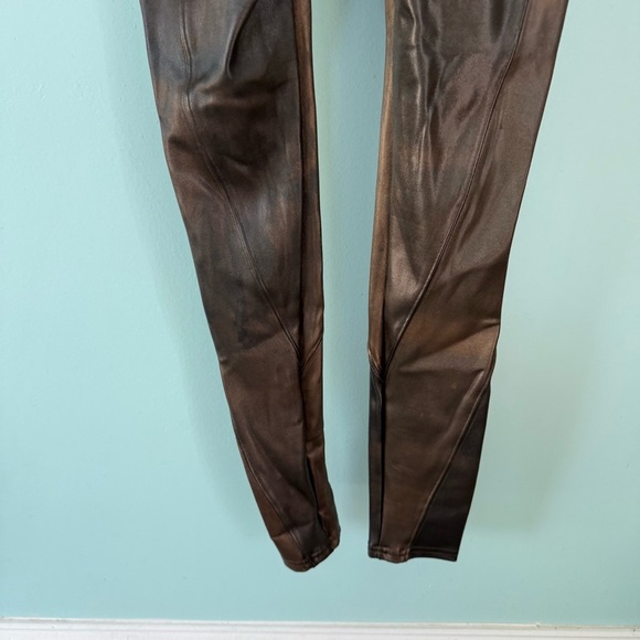 Spanx Bronze Faux Leather Leggings Size XS - Picture 7 of 7